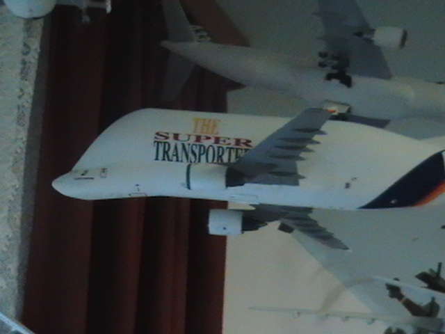 Modell des riesigen Super Transporters von Jumbo Jet