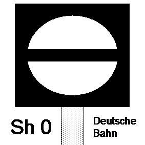 Sh-Signal für Rangierfahrten (Formsignal) in Sh 0 Stellung. (Halt! Fahrverbot)(ACHTUNG: Signal ist Umschaltbar!)